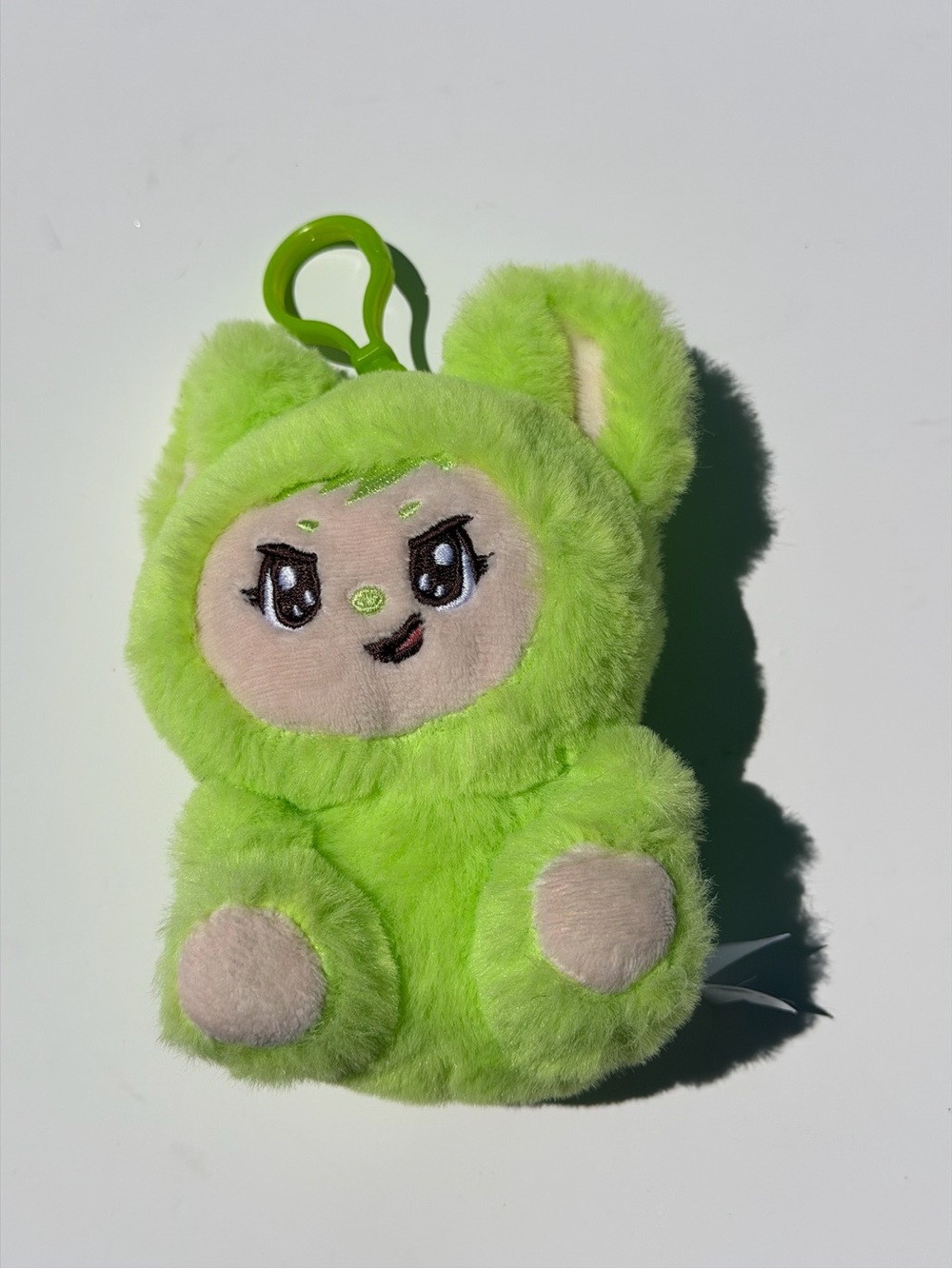 Plush Keychain Clip-On Toy - Lime Green